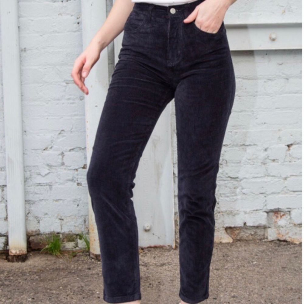 brandy melville navy corduroy pants